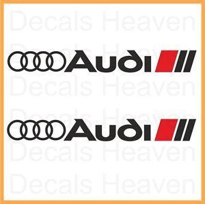 3 Rings Logo - 2x AUDI SPORT LOGO RINGS CAR STICKER 30 x 3,5 cm - A1 A3 A4 A5 A6 A7 ...