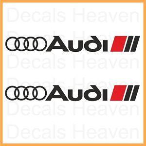 3 Rings Logo - 2x AUDI SPORT LOGO RINGS CAR STICKER 30 x 5 cm A3 A4 A5 A6 A7