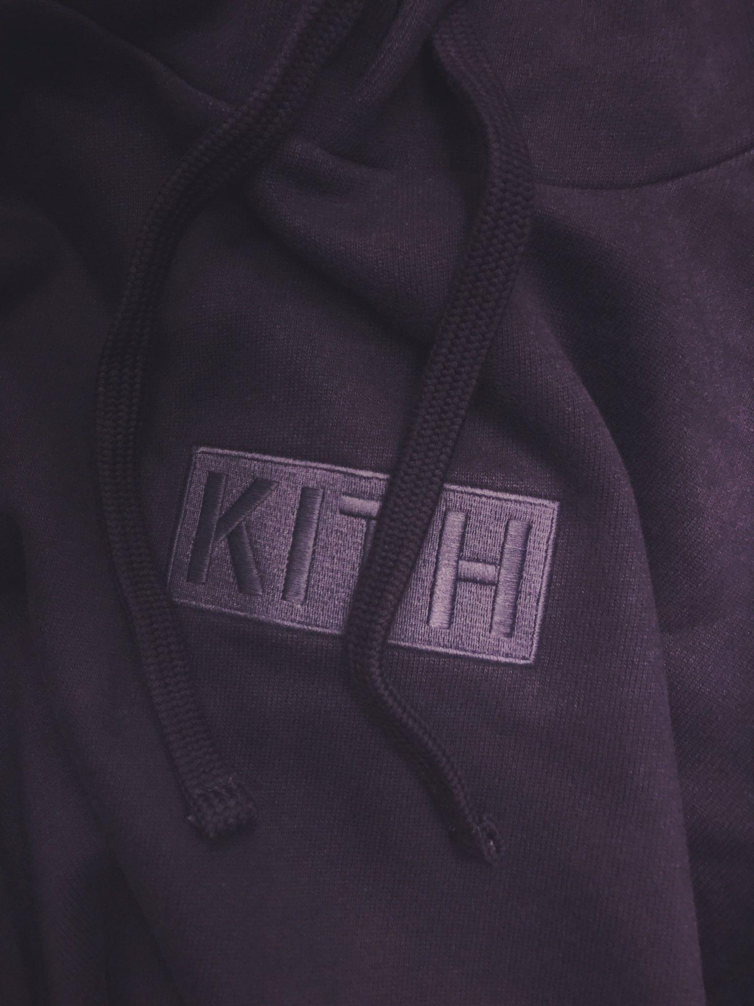 Kith Box Logo - INTEREST CHECK] black tonal kith box logo hoodie from seller ...