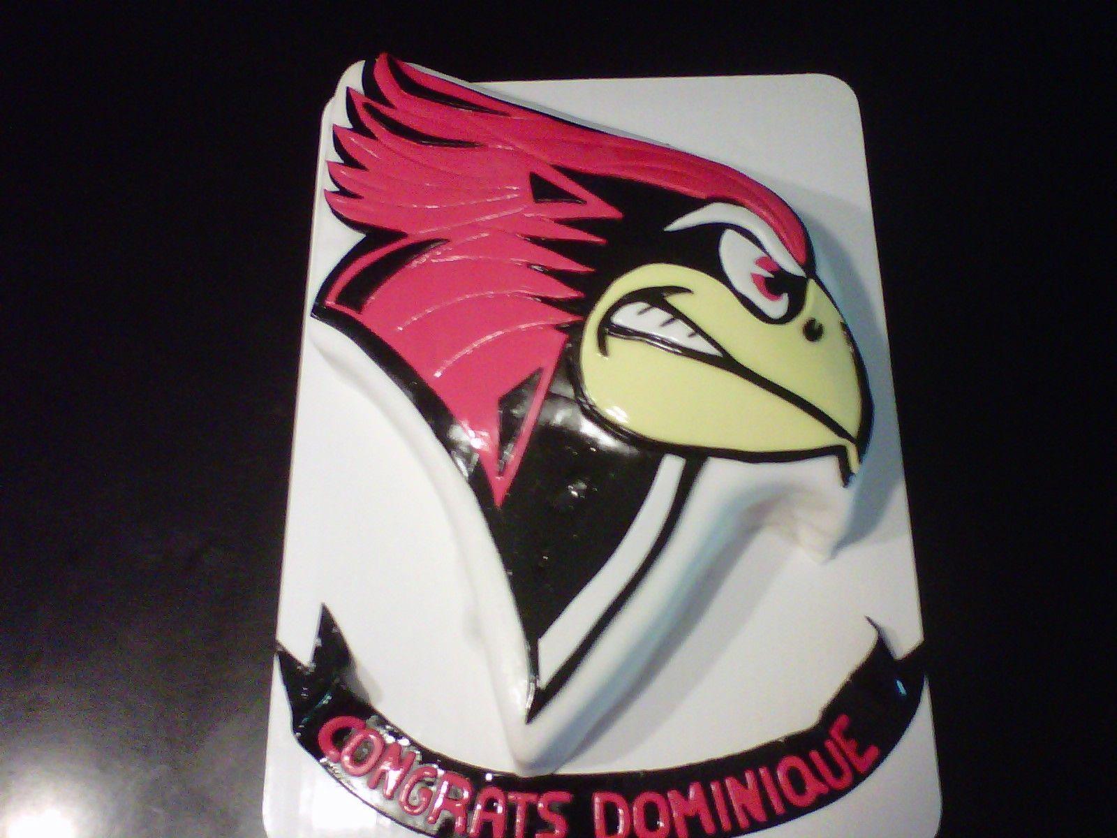 ISU Redbird Logo - Illinois State University Red Bird Logo #ISU #RedBird #RedBirdCake