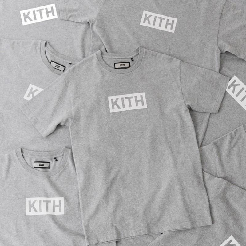 Kith Box Logo - KITH Classic Box Logo Tee Fashion Casual Loose Tee Crew Neck Letter ...