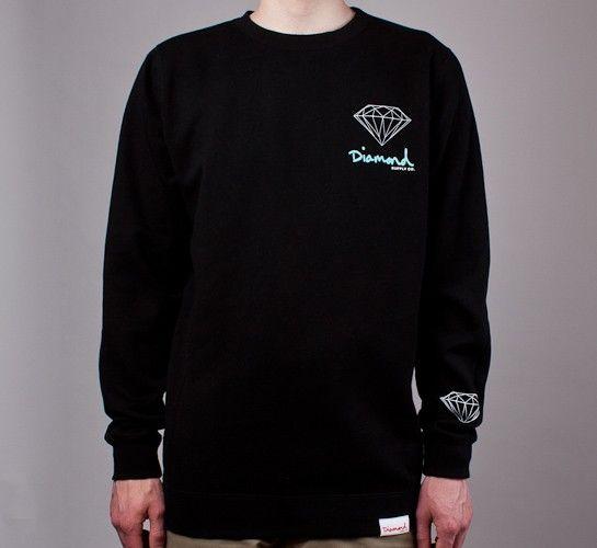 Diamond Supply Co D-Logo Logo - Diamond Supply Co. OG Logo Crew Neck Sweatshirt (Black)