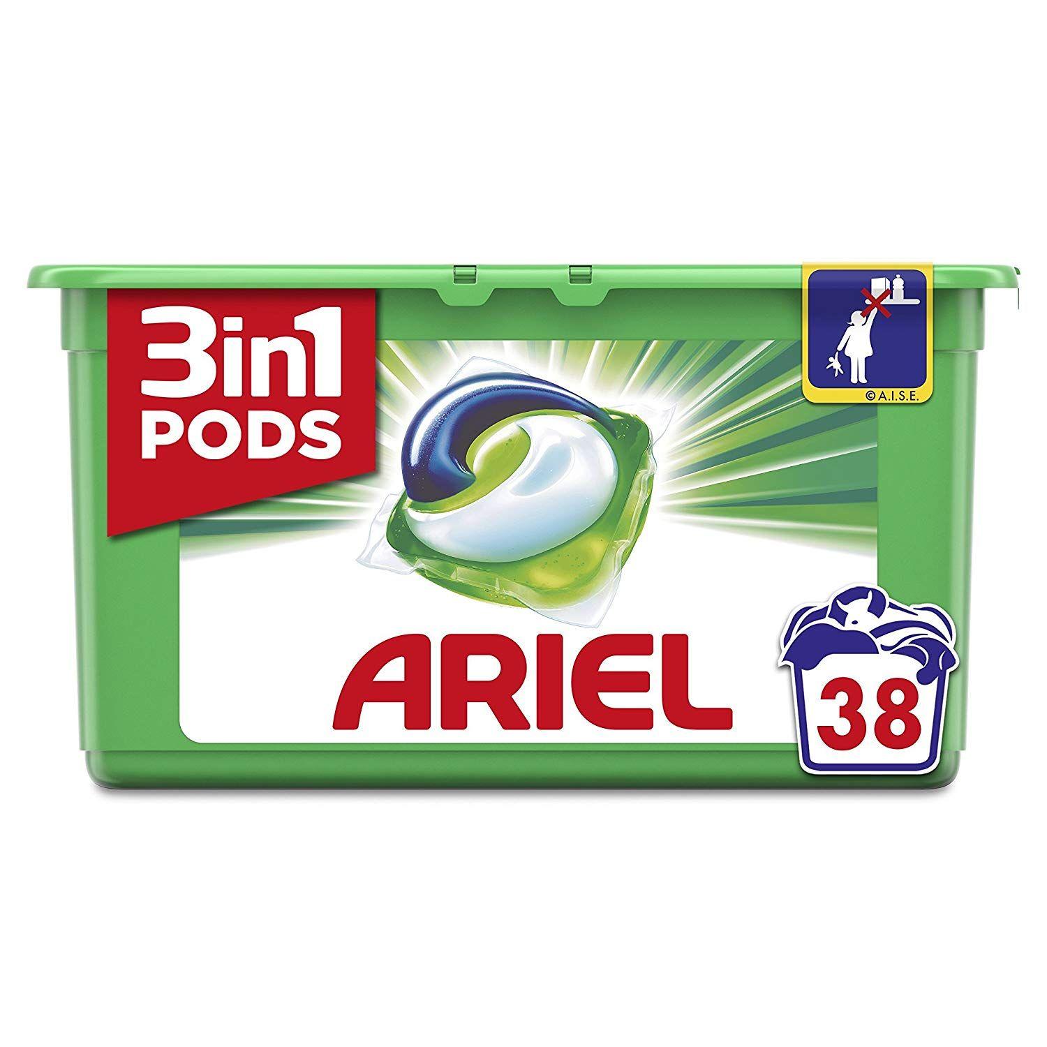 3 in 1 Logo - Ariel 3-in-1 Pods Regular Washing Tablets, 38 Washes: Amazon.co.uk ...