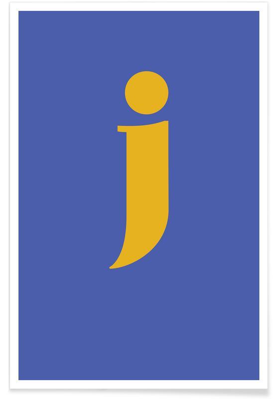 Blue Letter J Logo - Blue Letter J as Poster by JUNIQE | JUNIQE