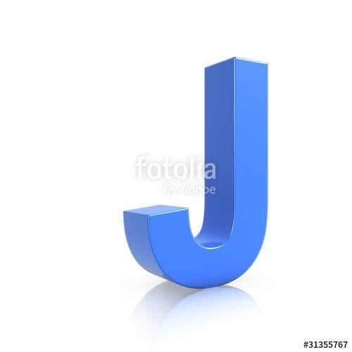 Blue Letter J Logo - 3d Blue Letter J