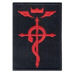 Red Snake Logo - Anime Red Snake and Cross Logo Embroidered Iron On Patch ...