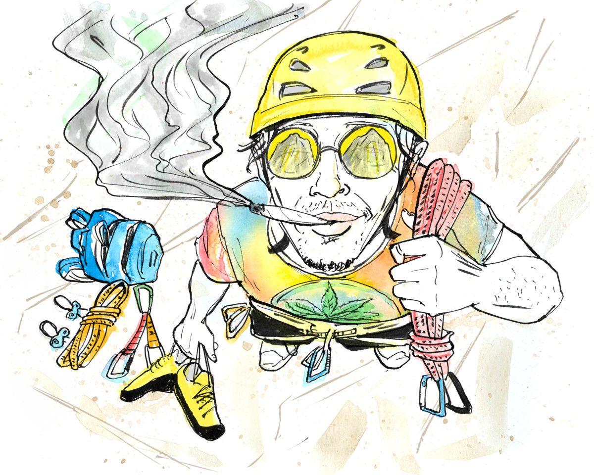 Hippie Smoking Logo - Ask Answer Man: Can I Smoke Weed and Climb? - Climbing Magazine