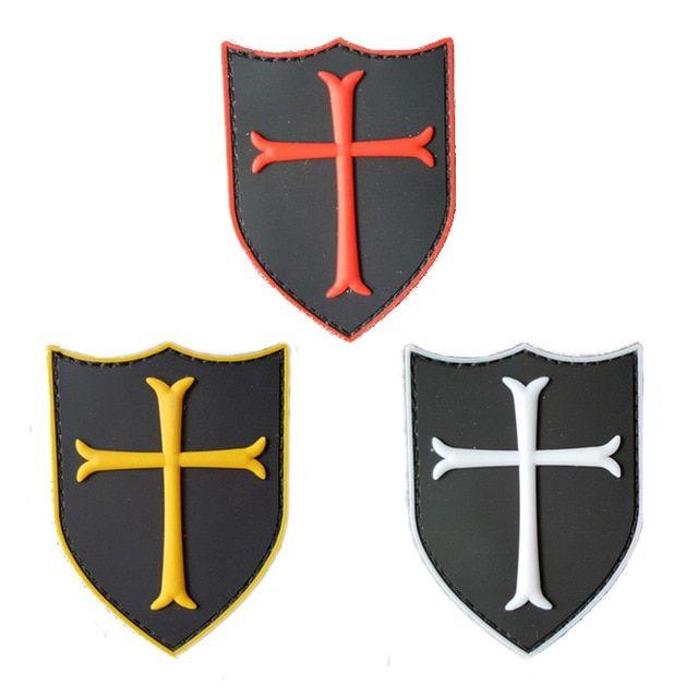 Crusader Shield Logo - Cross Crusader Shield Navy Seal Devgru Red Usa Army Tactical Swat