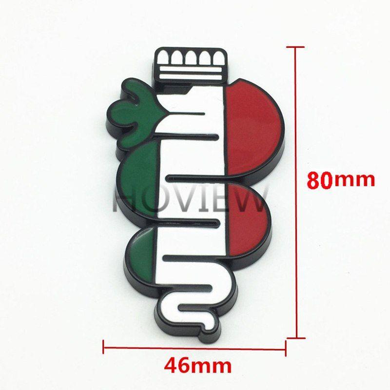 Red Snake Logo - Green White Red Snake Badge Sticker&grille Logo for Alfa Romeo Mito