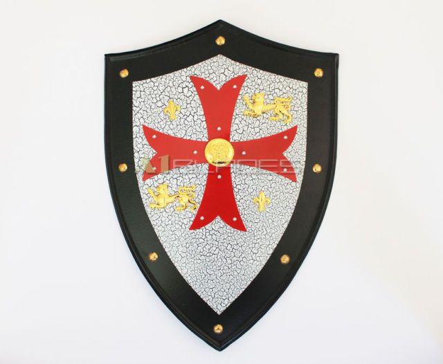 Crusader Shield Logo - Knight Templar Royal Crusader Shield Red Cross With Grid | eBay