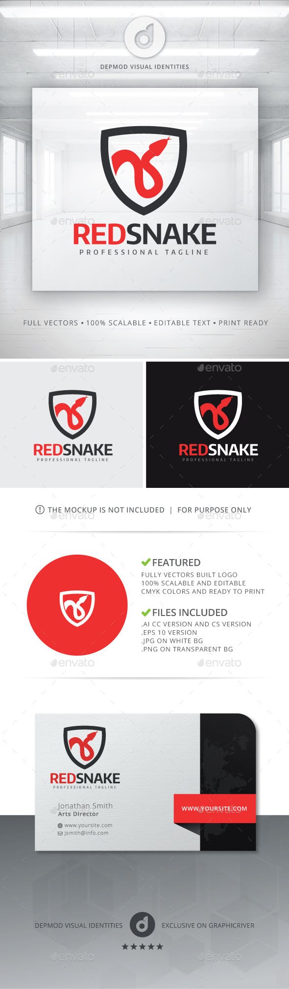 Red Snake Logo - Red Snake Logo by Opaq | GraphicRiver