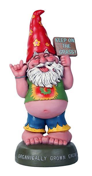 Hippie Smoking Logo - Amazon.com: Pacific Giftware Hippie Gnome Pot Smoking Keep On Grass ...