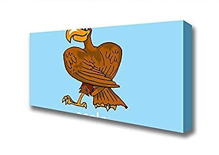 Light Blue Eagle Logo - Panoramic Light Blue Eagle 16 Canvas Art Prints - Medium 16 x 40 ...