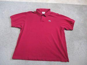 What Company Has Alligator Logo - Lacoste Polo Shirt Adult Extra Large Size 8 Alligator Rugby Maroon ...