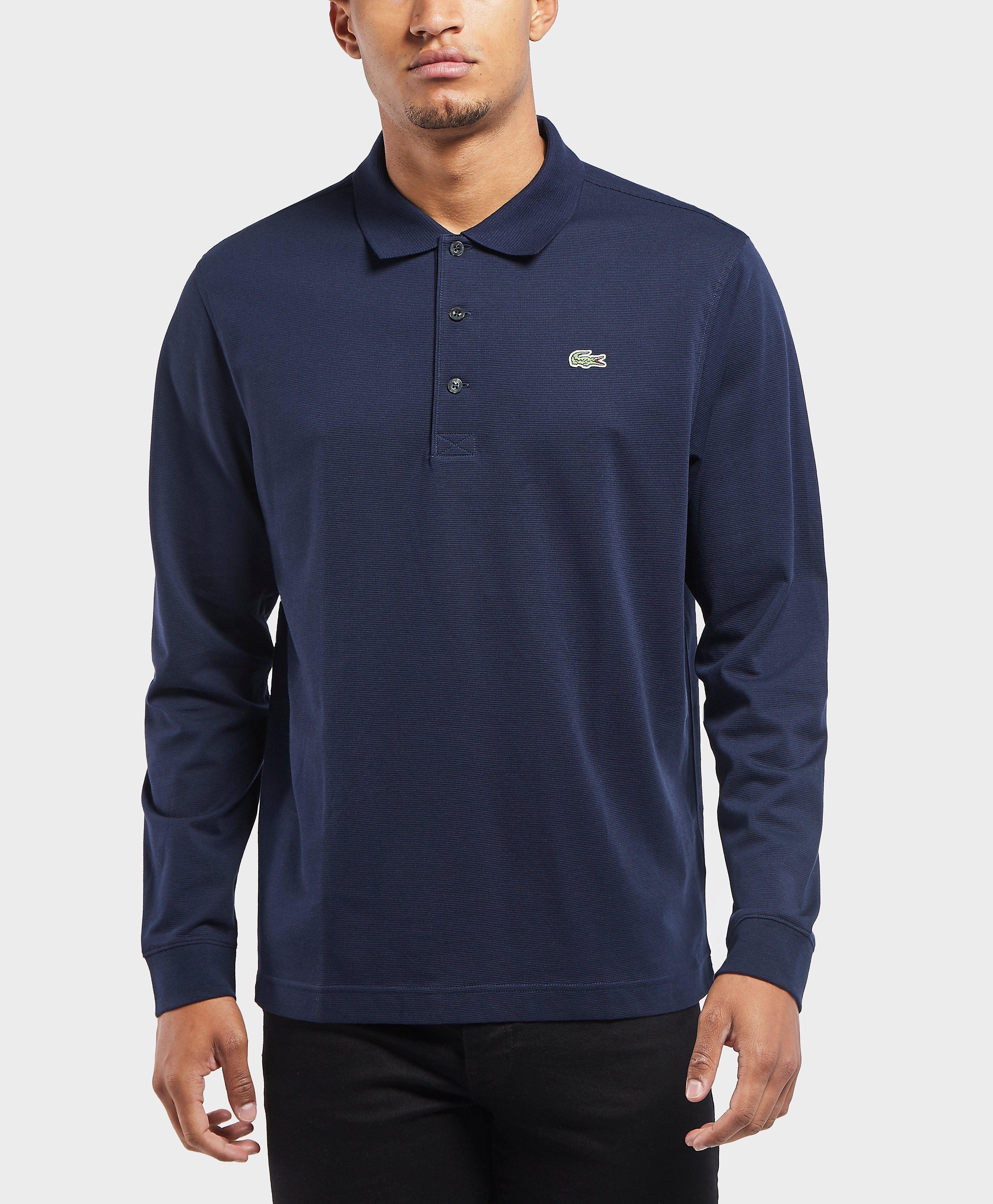 What Company Has Alligator Logo - Lacoste Alligator Long Sleeve Polo Shirt - Navy blue, Navy blue ...