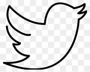 Twitter Bird Logo - Continuous Line Media Bird White Icon Png