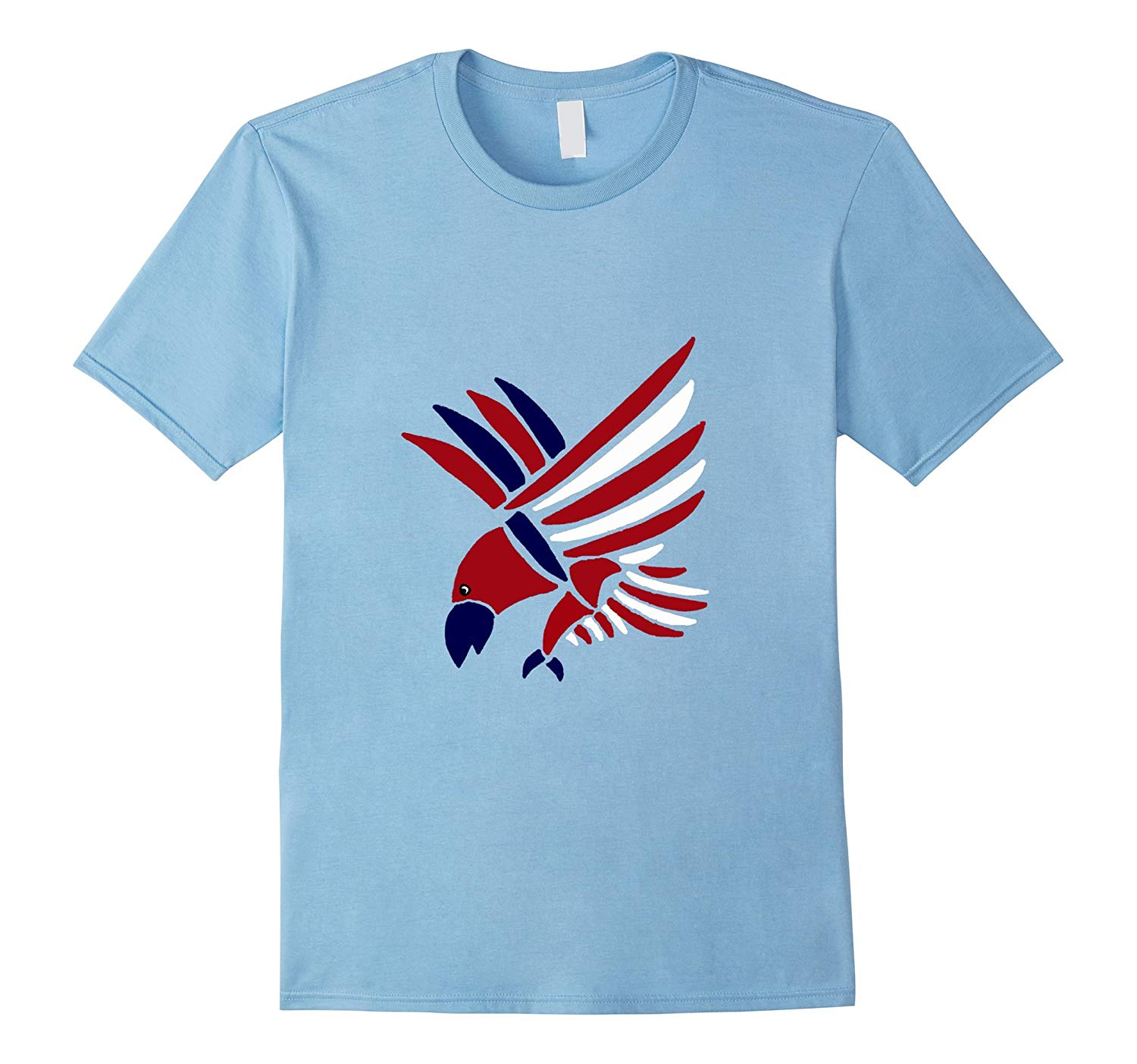 Light Blue Eagle Logo - Smiletodaytees Patriotic Red White and Blue Eagle T-shirt-TD – Teedep