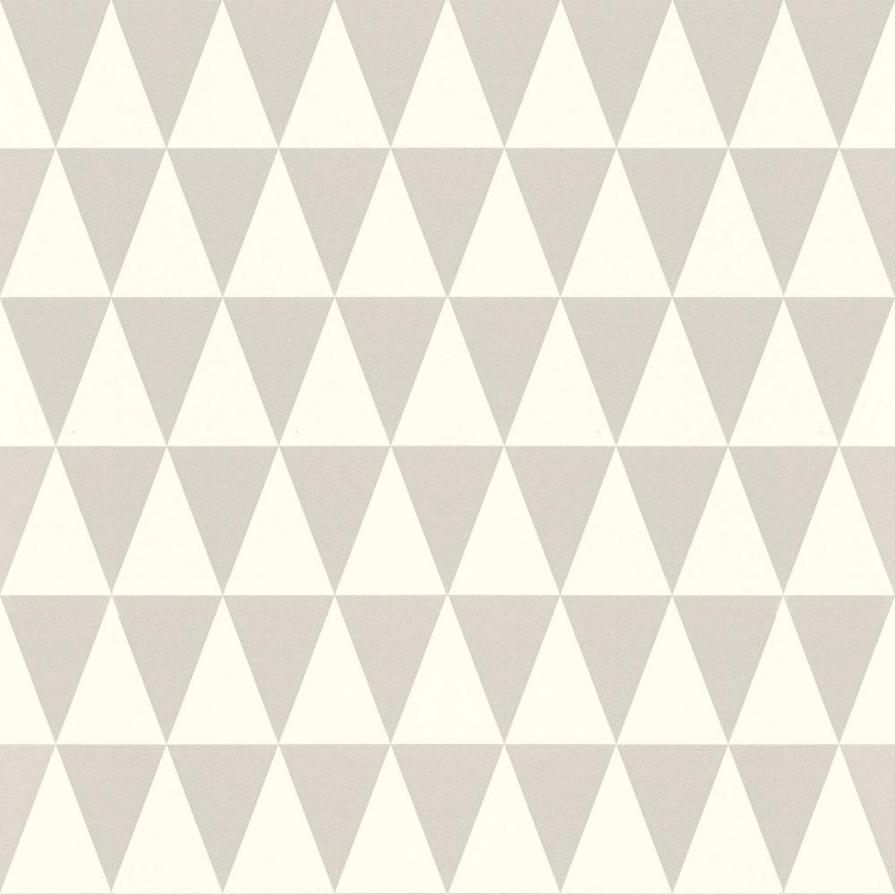 Grey and White Triangle Logo - Kids Wallpaper Triangle light grey white Rasch Textil 128842