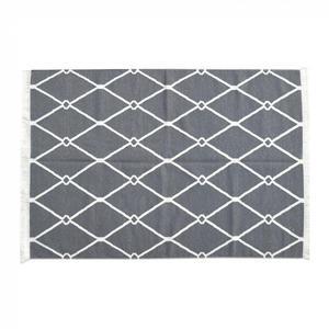 Grey and White Triangle Logo - Dark Grey & White Triangle Patterned With Tassels FREE DELIVERY
