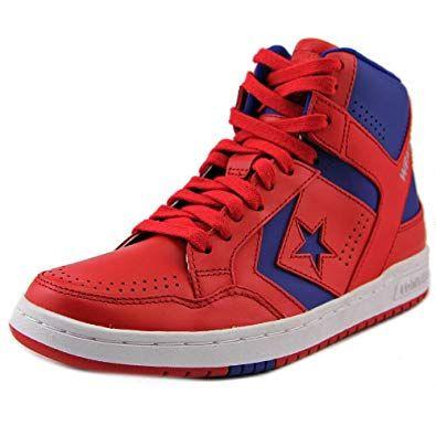 What Are Red Blue and White Logo - Converse Weapon Mid Red Blue White 44.5: Amazon.co.uk: Shoes & Bags