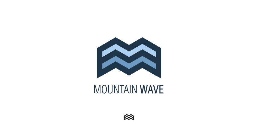 Mountain Wave Logo - Wave and mountain Logos