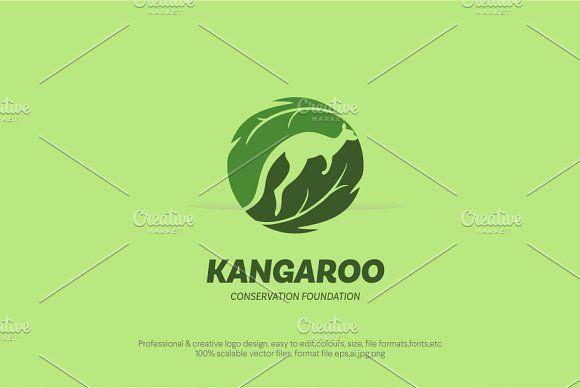 Green Kangaroo Logo - Kangaroo logo template ~ Logo Templates ~ Creative Market