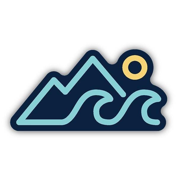 Mountain Wave Logo - Stickers - Stickers Northwest