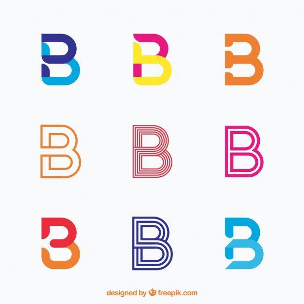 Letter B Logo - Elegant letter b logo collection Vector | Free Download