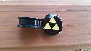 Triangle Game Logo - Zelda plugs PAIR 2 Logo triangle game acrylic gauge piercing screw ...