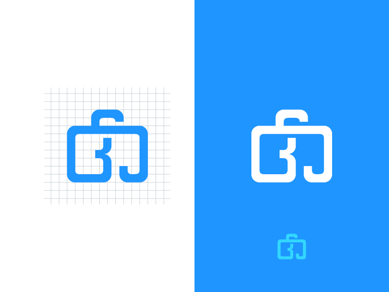 Briefcase Logo - BJ logo [briefcase] + grid by Filippo Borghetti | Dribbble | Dribbble