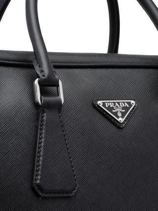 Briefcase Logo - Prada Logo Plaque Briefcase - Farfetch