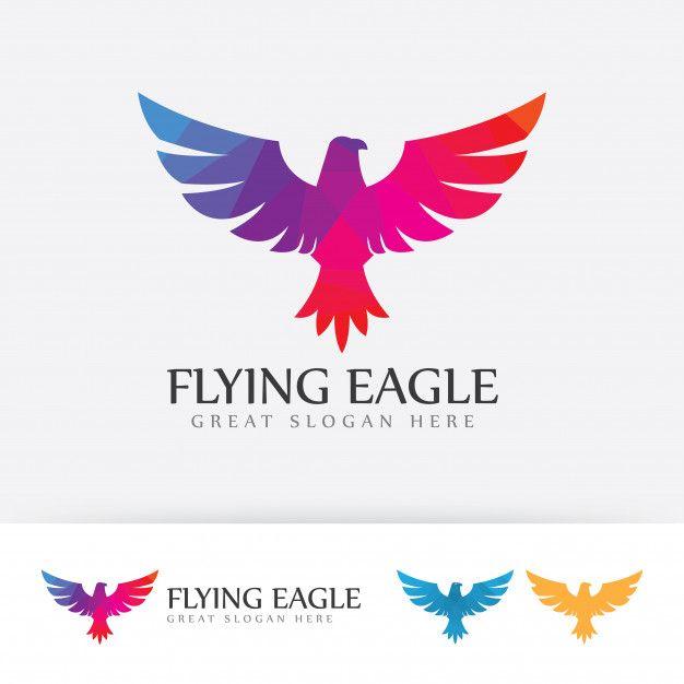 Flying Eagle Logo - Colorful flying eagle logo. Vector