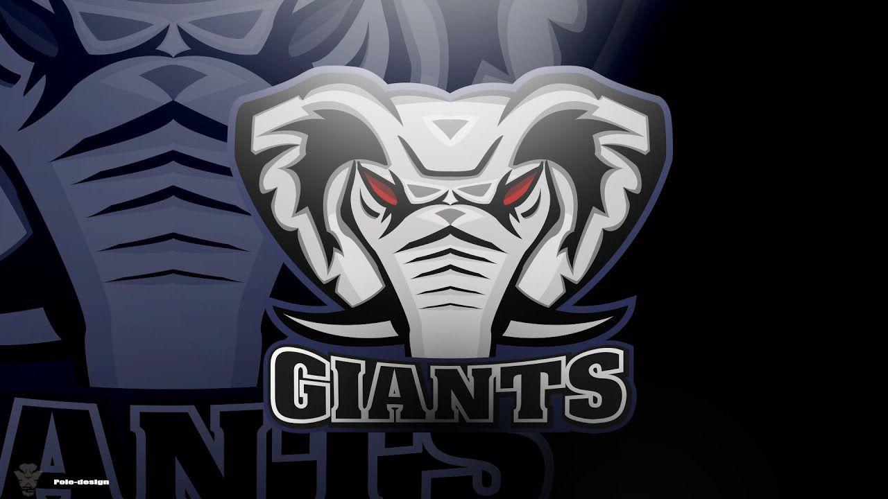 Elephant Sports Logo - ELEPHANT GIANTS Sport Logo // Team logo for Sports/Esports // pole ...