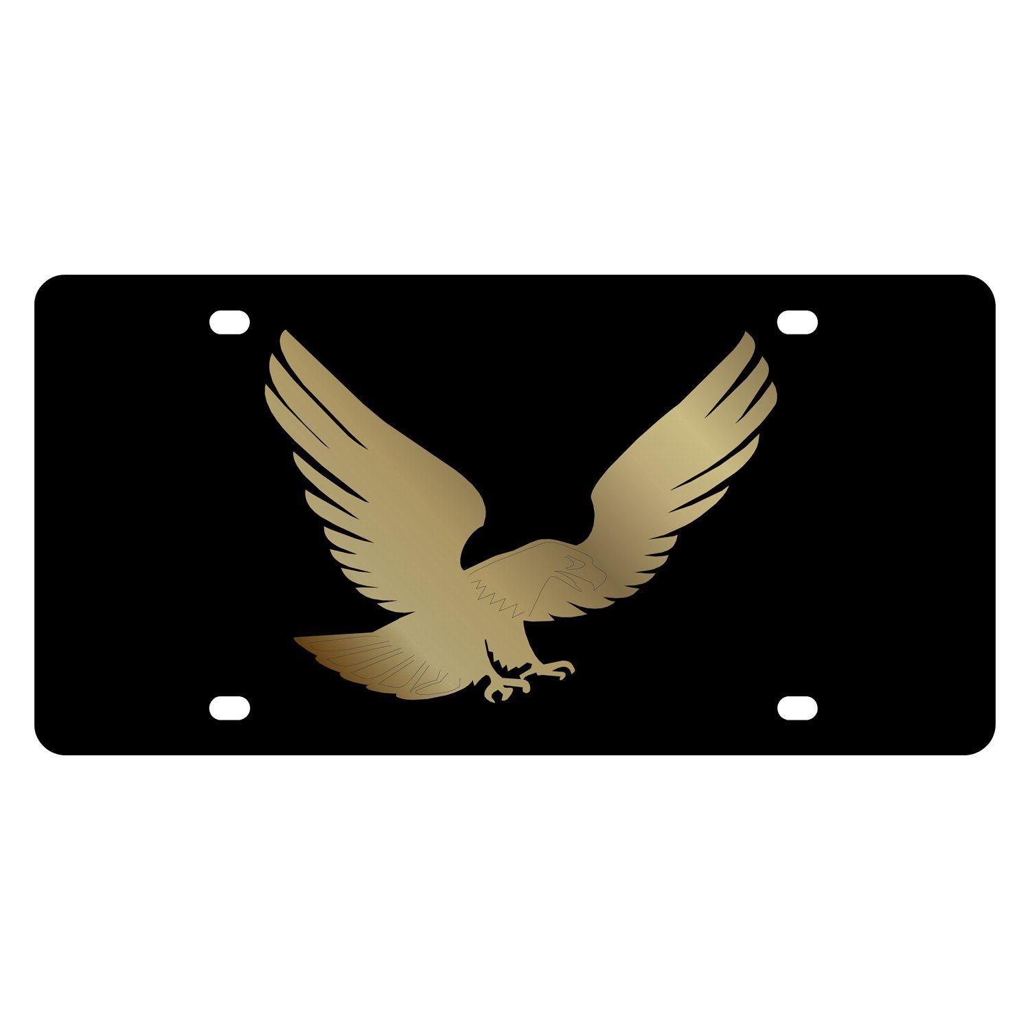 Flying Eagle Logo - Eurosport Daytona® 3973 1 Black License Plate With Flying