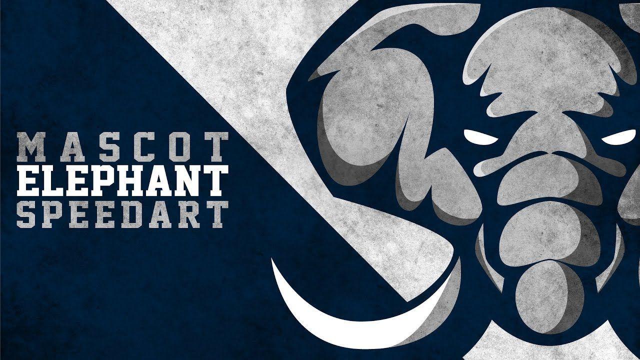 Elephant Sports Logo - Elephant Mascot Sports Logo Design | Speedart | Wifigueroa - YouTube