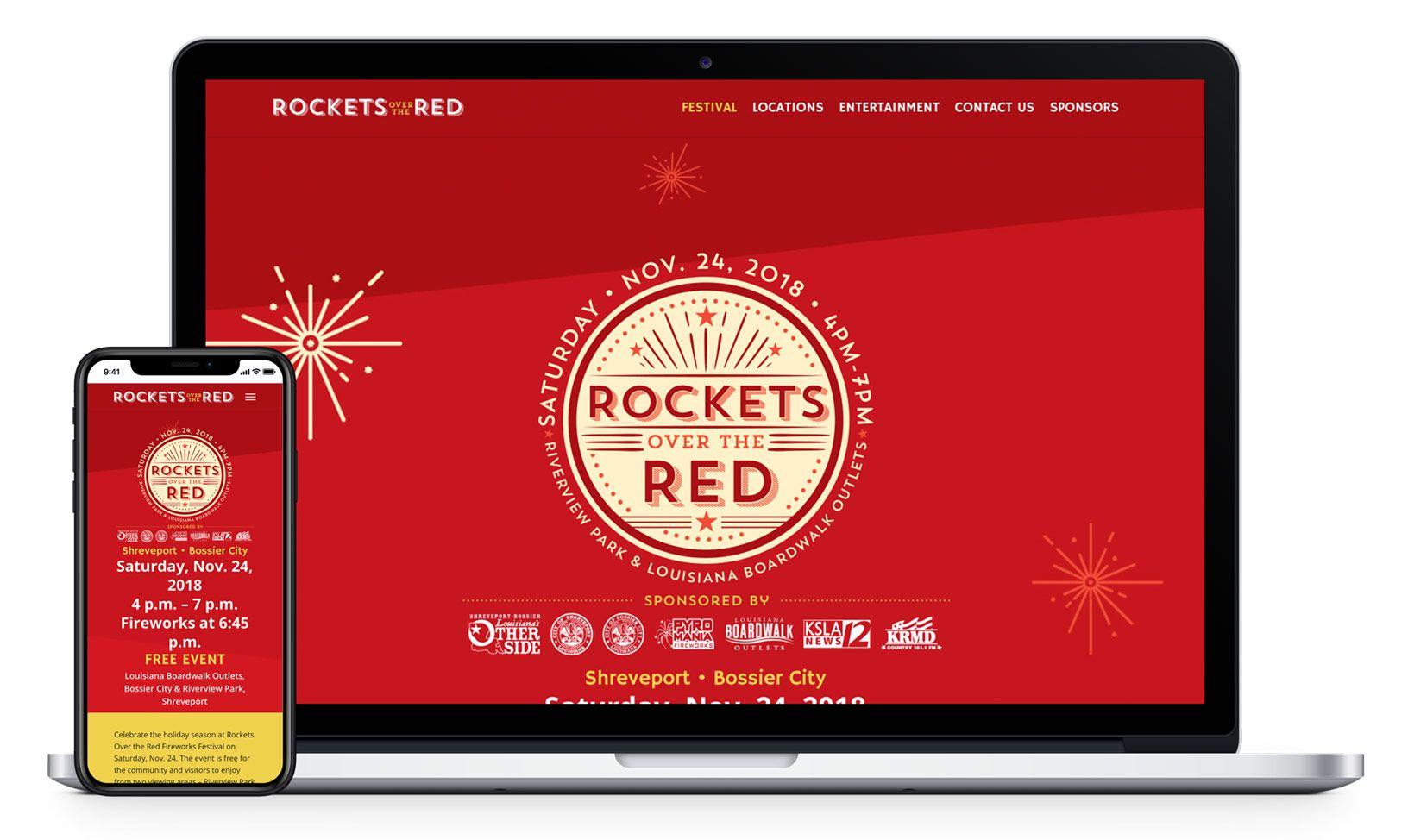 Brand of Entertainment Devices Logo - Rockets over the Red | Gorilla Design Studio
