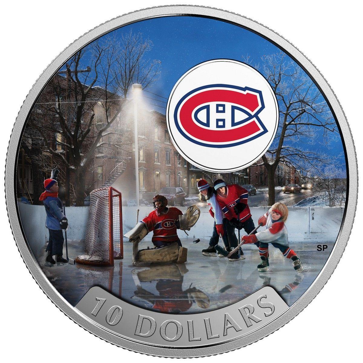 Montreal Canadiens Logo - 2017 $10 Passion to Play: Montreal Canadiens - Pure Silver Coin