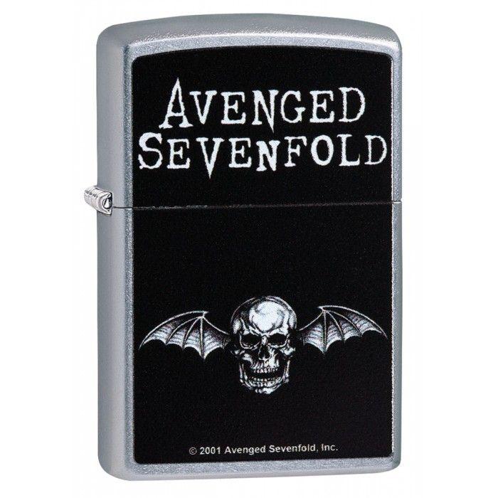 Avenged Sevenfolf Logo - Zippo Lighter: Avenged Sevenfold Logo - Street Chrome 29705
