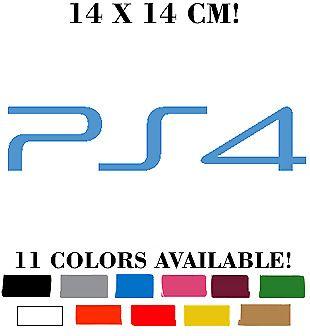 PS4 PlayStation 4 Logo - PLAYSTATION 4 PS4 Logo Gaming Sony Video Game Art Vinyl Sticker Car ...