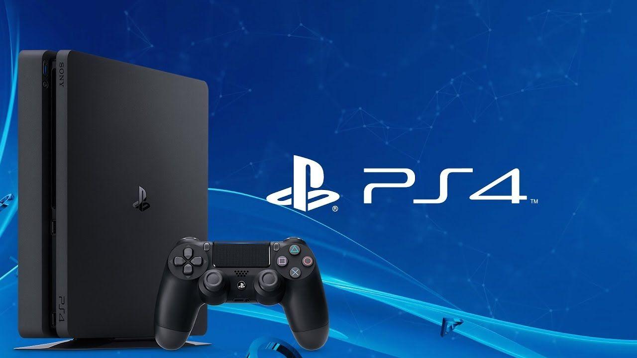 PS4 PlayStation 4 Logo - PlayStation 4 Console PS4 Logo Plays with Gamepad Parody