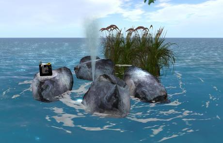 Wave and Red Mountain Logo - Second Life Marketplace 6 Scattered Rocks with Geyser Waves +