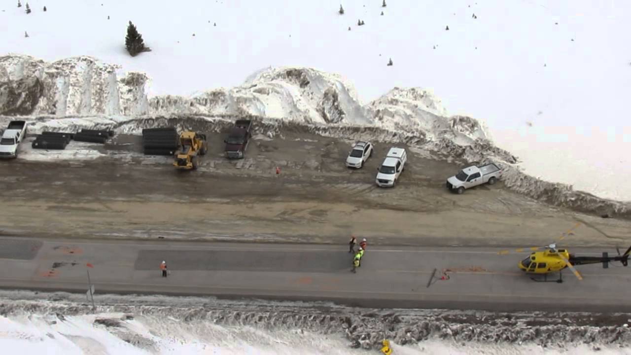 Wave and Red Mountain Logo - US 550 Red Mountain Pass - Crews laying out nets - YouTube