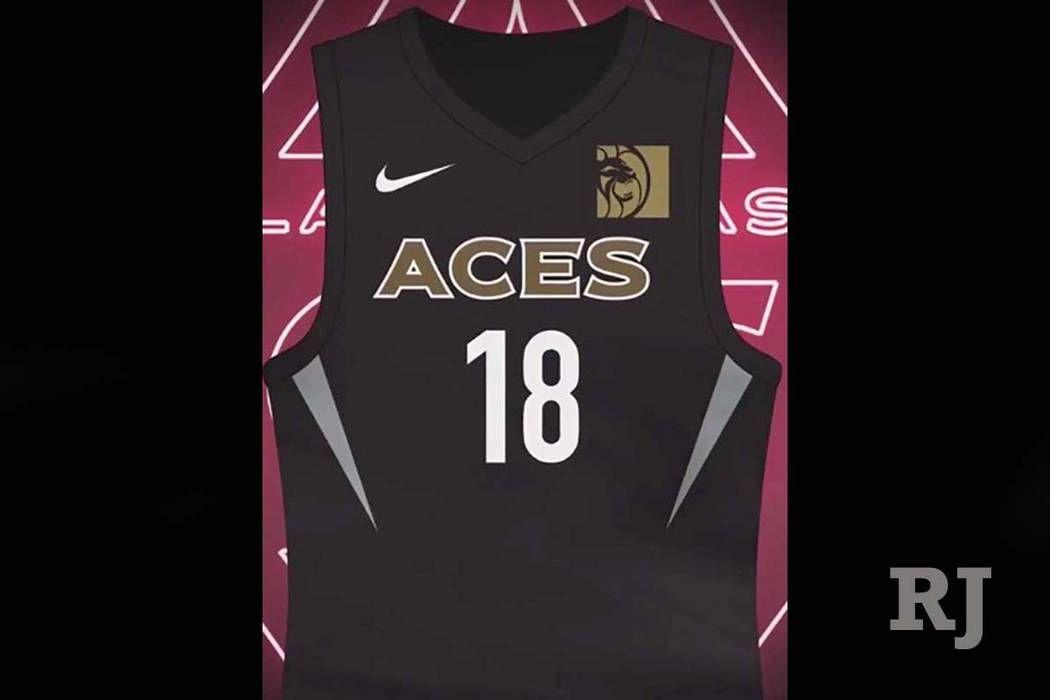 Las Vegas Aces Logo - Las Vegas Aces unveil uniforms ahead of WNBA draft | Las Vegas ...
