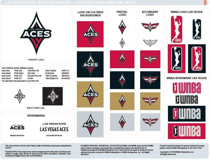 Las Vegas Aces Logo - Las Vegas Aces Color Codes Hex, RGB, and CMYK - Team Color Codes