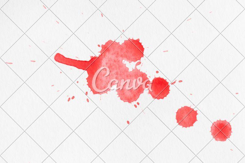 Red Blobs Logo - Red Blobs of Watercolor Paint - Photos by Canva