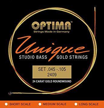 Gold Strings Logo - Optima 2409L UNIQUE Studio Bass GOLD Strings, Long Scale: Amazon.co ...