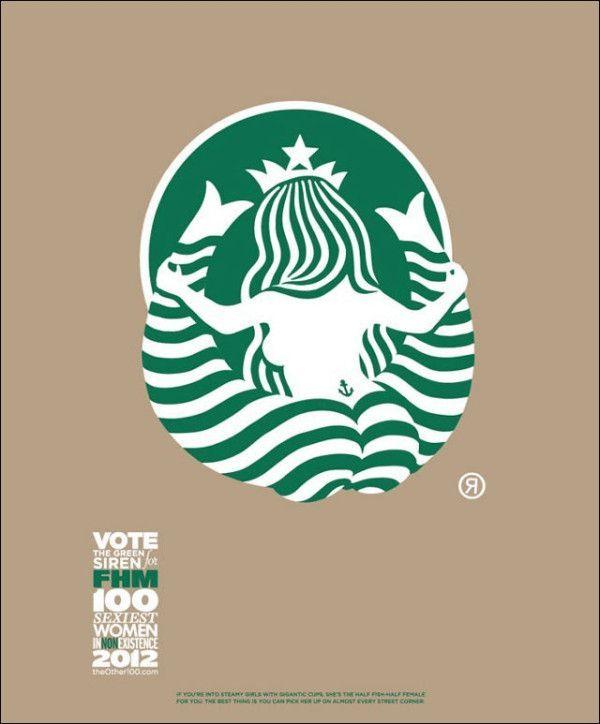 Starbucks Siren Logo - Um.skanky Starbucks mermaid. Humor it. Starbucks