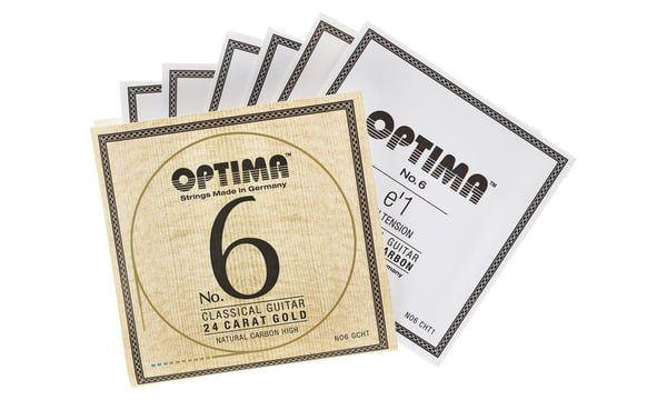 Gold Strings Logo - Optima No.6 Gold Strings Carbon High
