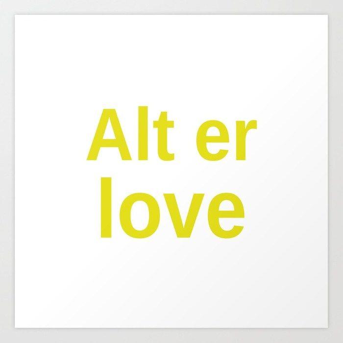 Yellow ER Logo - Buy Alt er love yellow Art Print by nicolekosa. Worldwide shipping ...