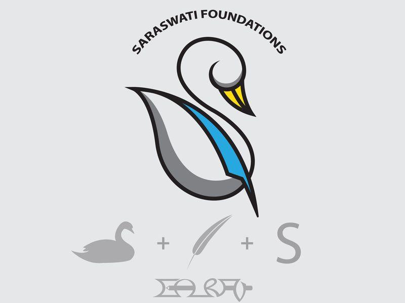 Yellow ER Logo - Saraswati Foundations Logo by Sketch-Er Gaurav | Dribbble | Dribbble